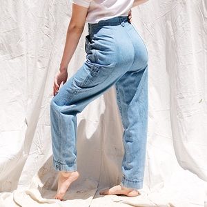 Vintage Pleated High Waisted Mom Jeans